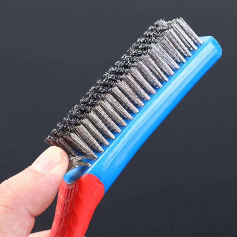 Shanrong Bàn Chải Dây Thép Tay Cầm silicone Đánh Bóng Chuyên Nghiệp