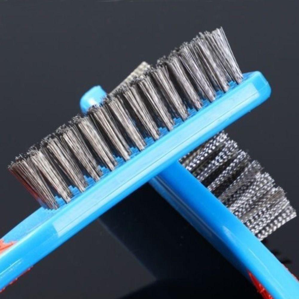 Bàn Chải Dây malcolm Tay Cầm silicone Thép Chuyên Nghiệp Không Bị shed Kim Loại Đa Năng Cho Nhà Bếp