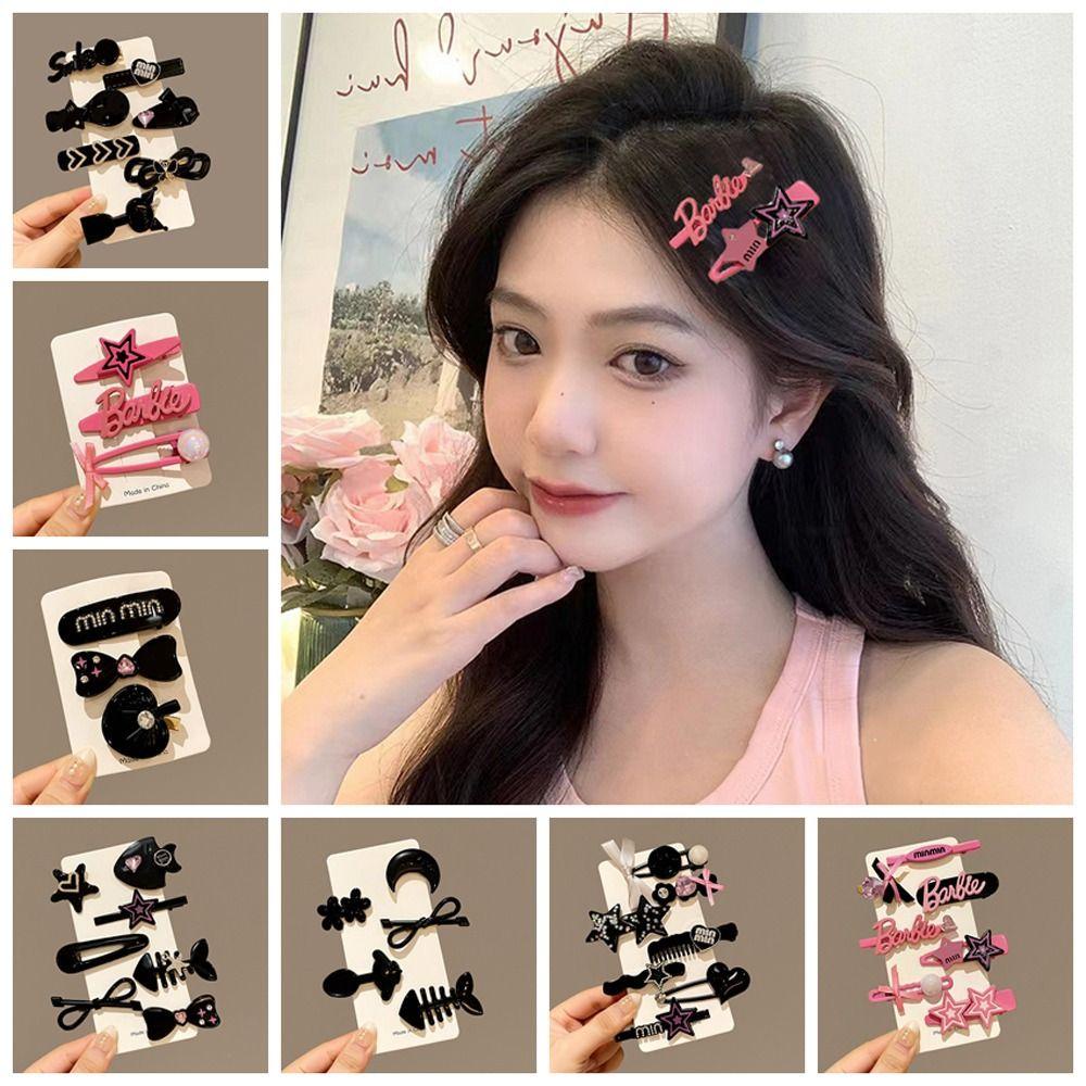 Kẹp Tóc Hình Nơ / Ngôi Sao / Trái Tim / Chữ Mỏ Vịt Ngọt Ngào Xinh Xắn y2k