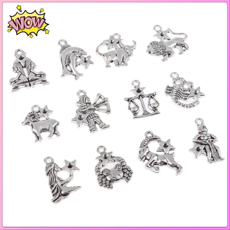 Hạt Charm Hình 12 Cung Hoàng Đạo Dùng Làm Trang Sức Thủ Công