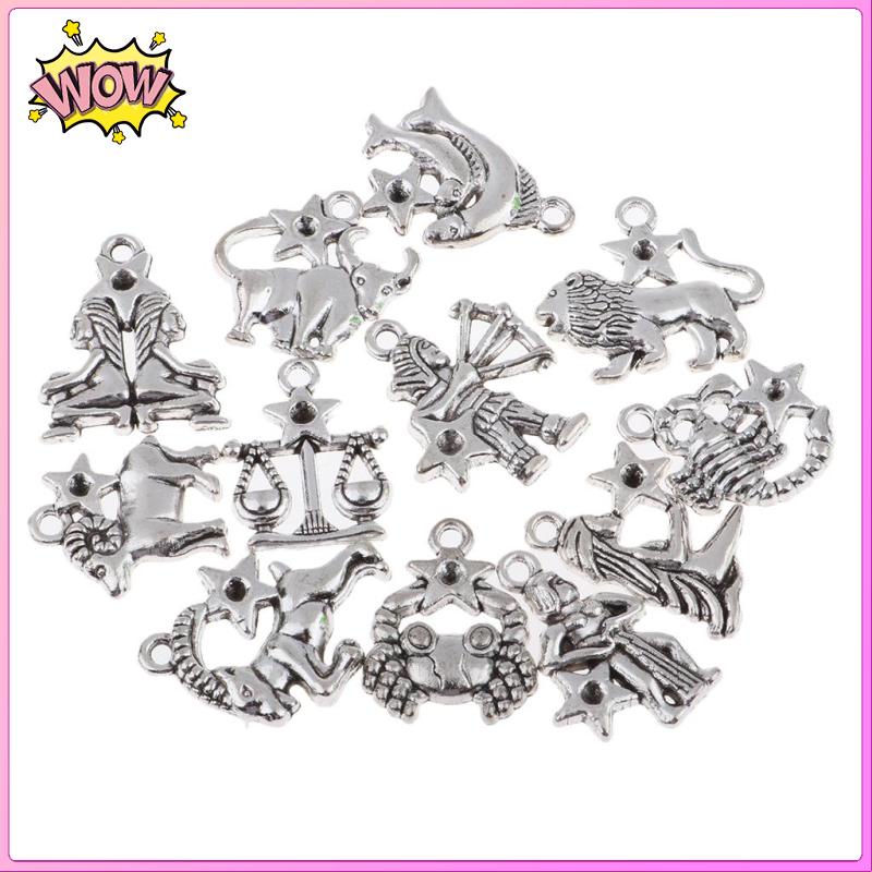 Hạt Charm Hình 12 Cung Hoàng Đạo Dùng Làm Trang Sức Thủ Công