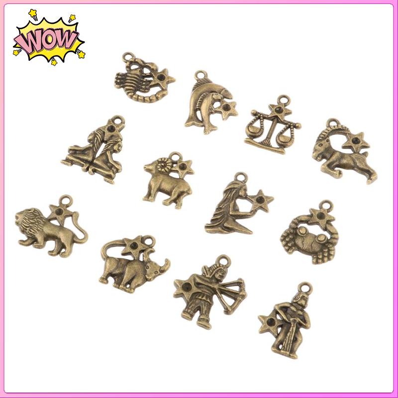 Hạt Charm Hình 12 Cung Hoàng Đạo Dùng Làm Trang Sức Thủ Công