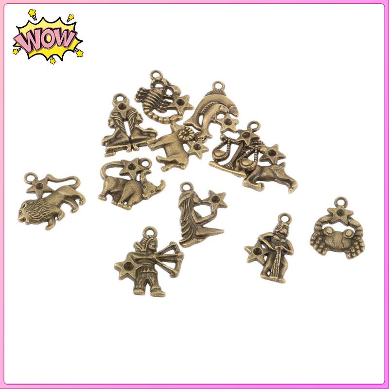 Hạt Charm Hình 12 Cung Hoàng Đạo Dùng Làm Trang Sức Thủ Công