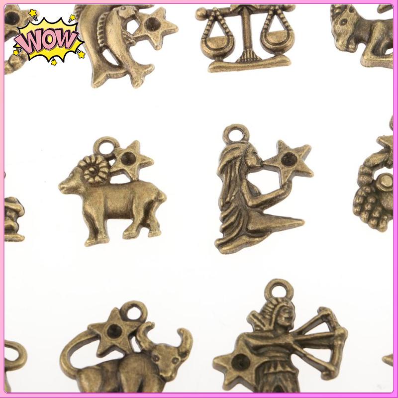 Hạt Charm Hình 12 Cung Hoàng Đạo Dùng Làm Trang Sức Thủ Công