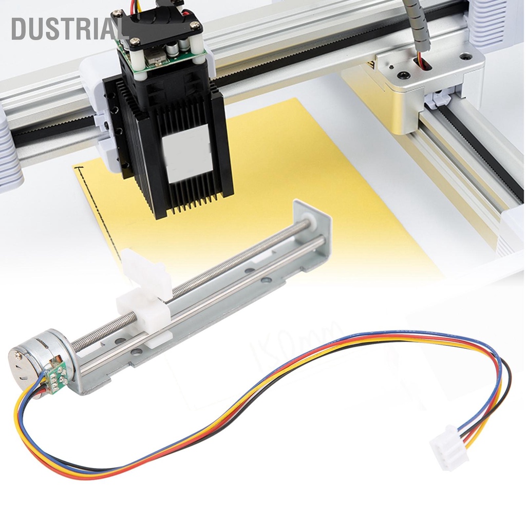 Dustrial Động cơ bước Hành trình tuyến tính có thanh trượt 80mm 2 pha 4 dây Máy khắc laser nhỏ DIY