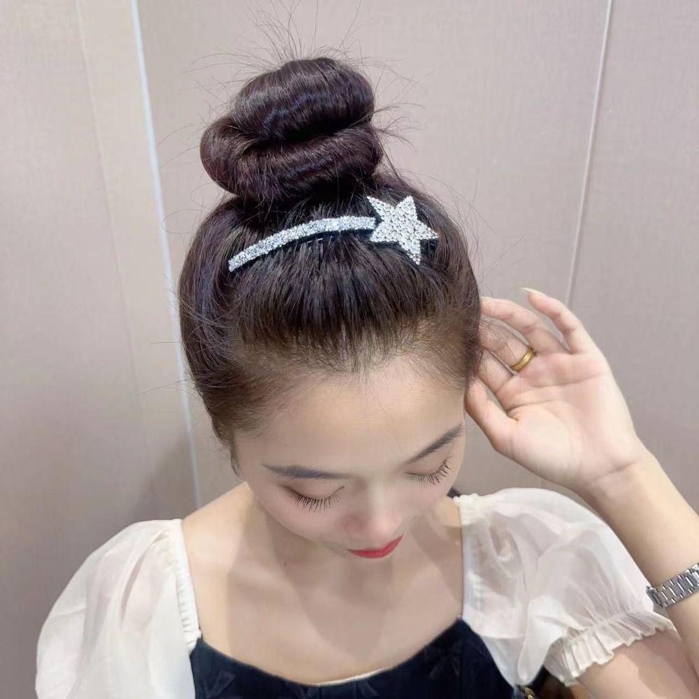 Shanlin Lược Cài Tóc Hình Ngôi Sao Năm Cánh Bằng acrylic Thời Trang Cho Nữ