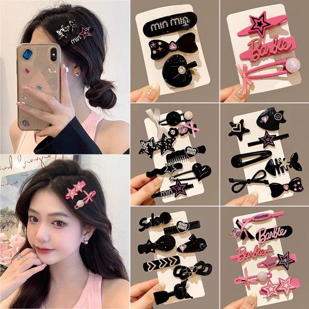 Jeromy Kẹp Tóc Kim Loại Hình Ngôi Sao / Nơ / Trái Tim Ngọt Ngào Phong Cách ins Thích Hợp Cho