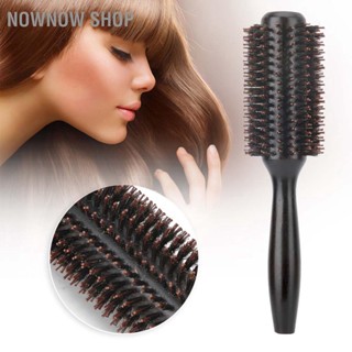 NOWNOW SHOP Lược Gỗ Chắc Chắn Ống Tròn Chịu Nhiệt Chống Tĩnh Điện Làm Tóc Công Cụ Tạo Kiểu