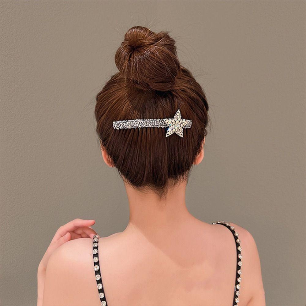 Shanlin Lược Cài Tóc Hình Ngôi Sao Năm Cánh Bằng acrylic Thời Trang Cho Nữ