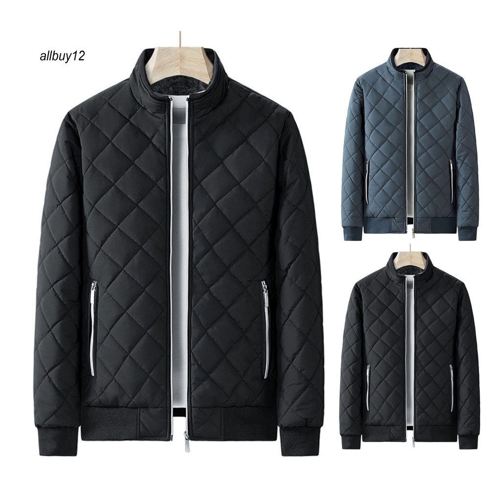 Áo Khoác Phao Lót Lông Cừu Lót Lông Cừu Giữ Ấm Mùa Đông in Nổi Hình Thoi Lót Lót Lót Vải Lông Cừu Cho Nam