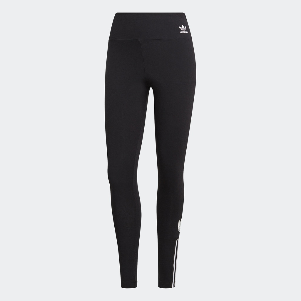 adidas Phong cách sống Quần bó cạp cao Ba Lá 3D Adicolor Nữ Đen GT8461