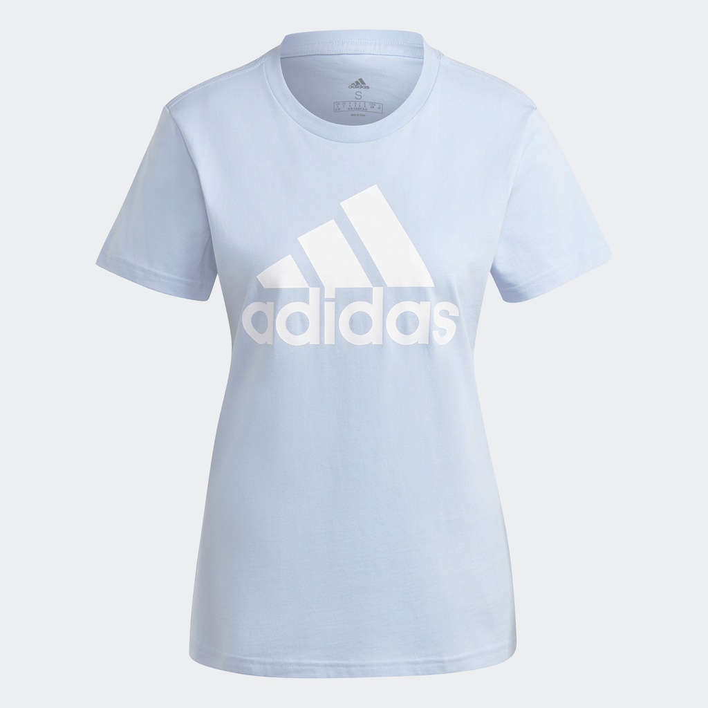 adidas Phong cách sống Áo thun logo Essentials LOUNGEWEAR Nữ Màu xanh da trời IC0637