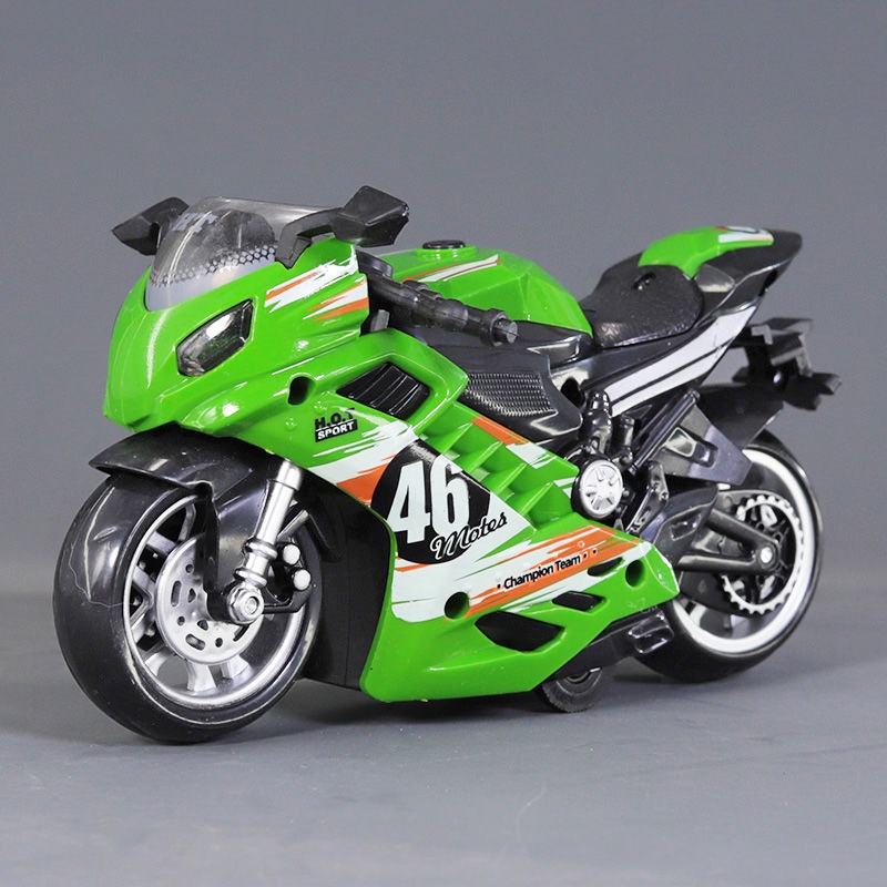 Kawasaki Mô Hình Xe Mô Tô Đồ Chơi Chống Sốc Có Đèn Và Nhạc Cho Bé Trai