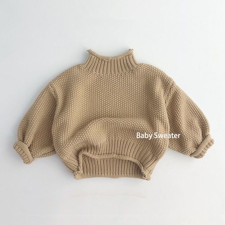 Áo Sweater Dệt Kim Cổ Lọ Phong Cách Thời Trang Thu Đông Mới 2023 Dành Cho Bé Trai Và Bé Gái