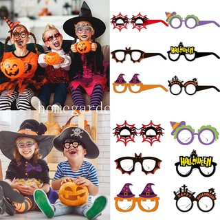 Set 6 mắt kính hóa trang halloween hình nhện / dơi / quả bí ngô bằng giấy