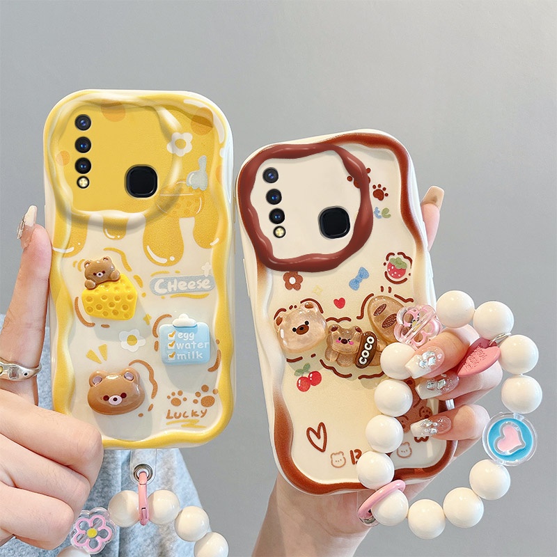 ốp lưng vivo y19 Ốp Điện Thoại Đính Búp Bê 3d Dễ Thương Cho vivo y19