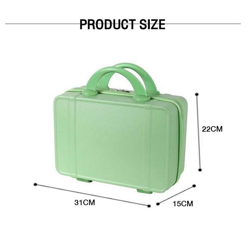 Vali đựng mỹ phẩm MOWEIKAIDI 14 inch màu sắc ngọt ngào phong cách Hàn Quốc cổ điển