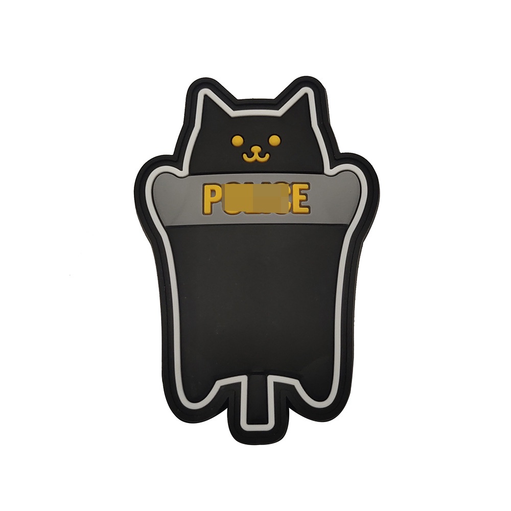 Huy Hiệu Dán Cánh Tay Bằng pvc Hình Mèo Chiến Thuật Dễ Thương Dán Cánh Tay polizei