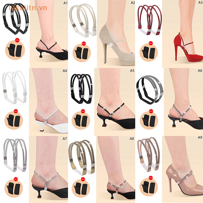 1 Cặp Dây Đai Co Giãn Trang Trí Giày Cao Gót Chống Trượt Chống Rơi