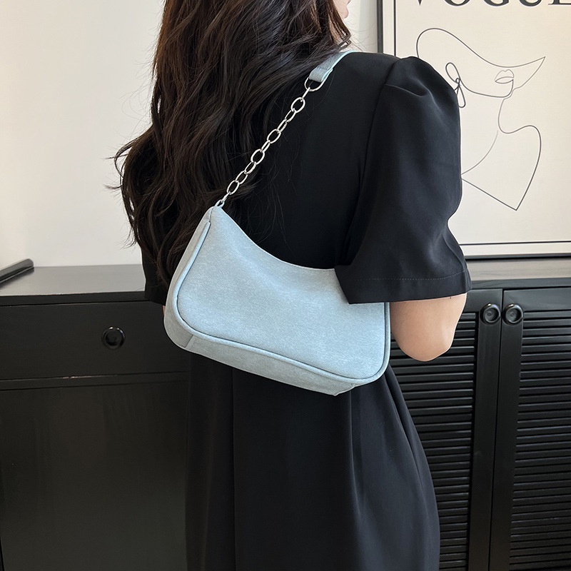 Túi Đeo Vai Phối Dây Xích Thời Trang Pháp Sang Trọng Cho Nữ