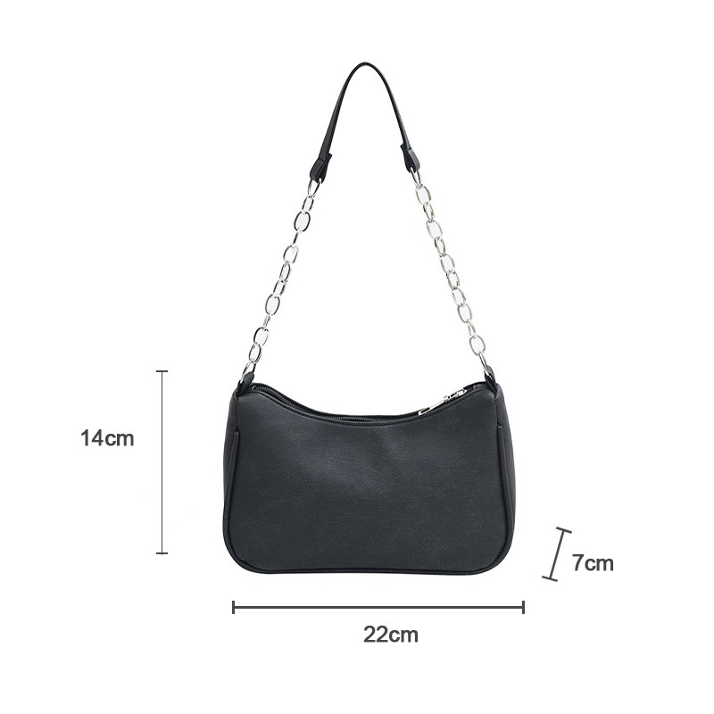 Túi Đeo Vai Phối Dây Xích Thời Trang Pháp Sang Trọng Cho Nữ