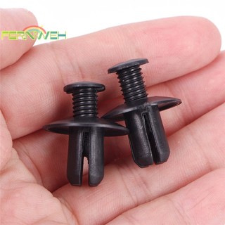 FENDER [fernweh] Bộ 50 Kẹp Nhựa Màu Đen 8mm Giữ Tấm Chắn Bùn Xe Hơi