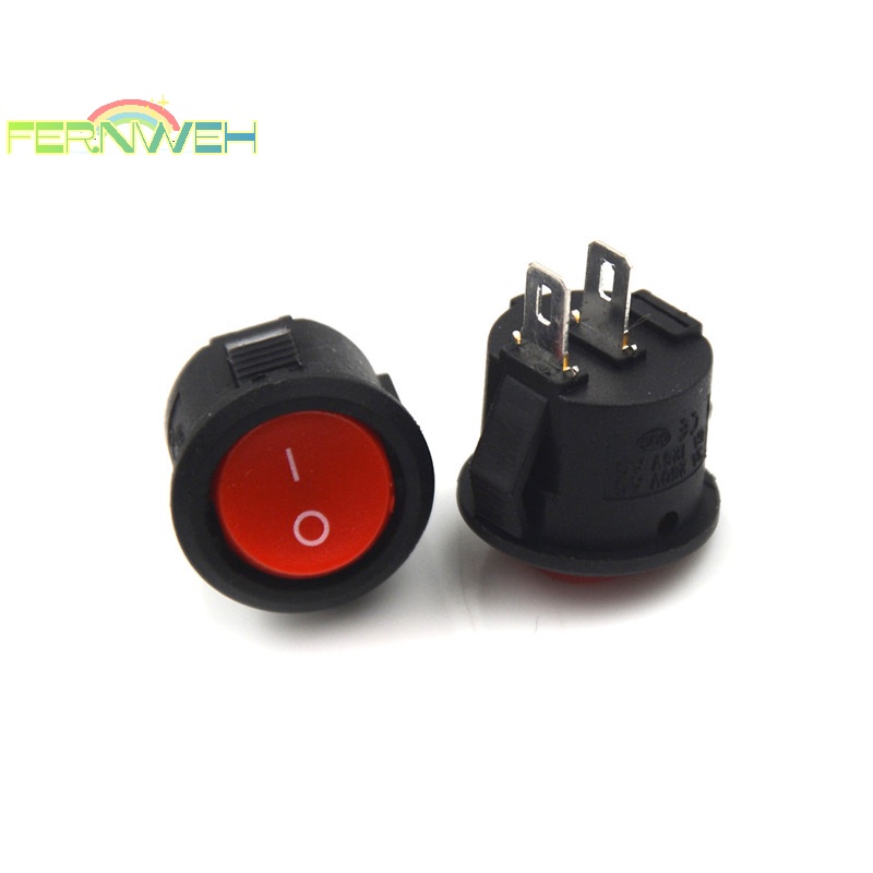 Bộ 10 Công Tắc Tròn Đường Kính 16mm mini 2 pin on-off 3a / 250v