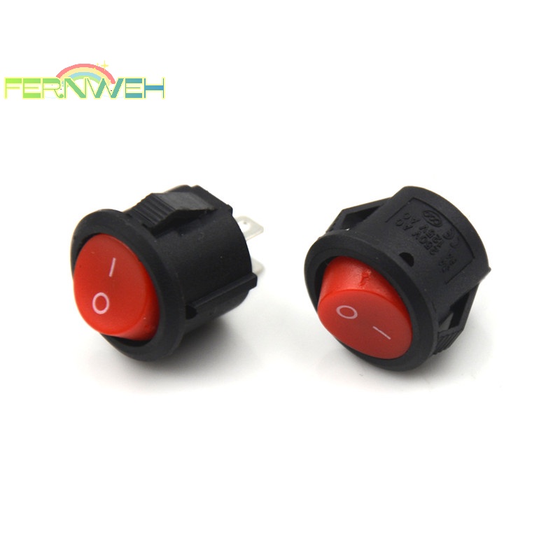 Bộ 10 Công Tắc Tròn Đường Kính 16mm mini 2 pin on-off 3a / 250v