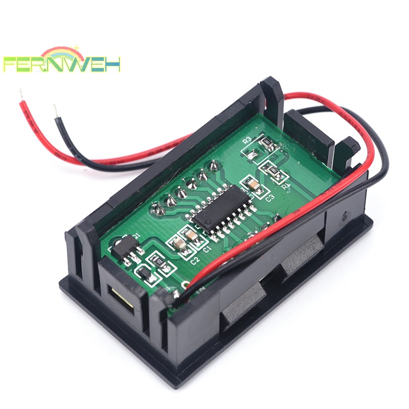 Vôn Kế Kỹ Thuật Số mini dc 0-30v Màu Đỏ Cho Xe Hơi