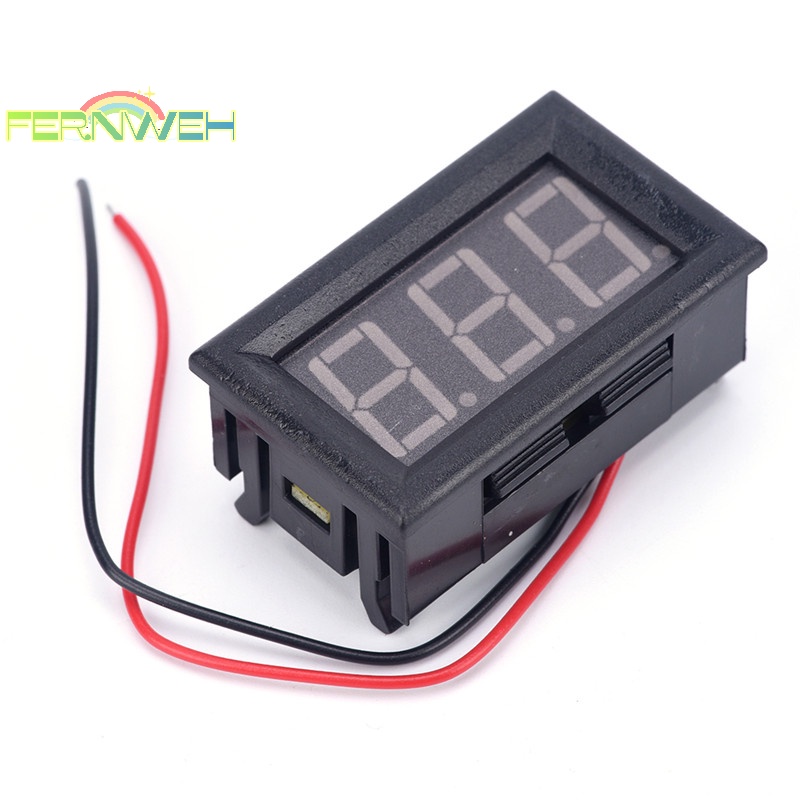 Vôn Kế Kỹ Thuật Số mini dc 0-30v Màu Đỏ Cho Xe Hơi