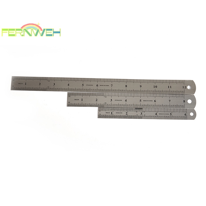 Thước Đo Hai Mặt Bằng Thép Không Gỉ 15-30cm
