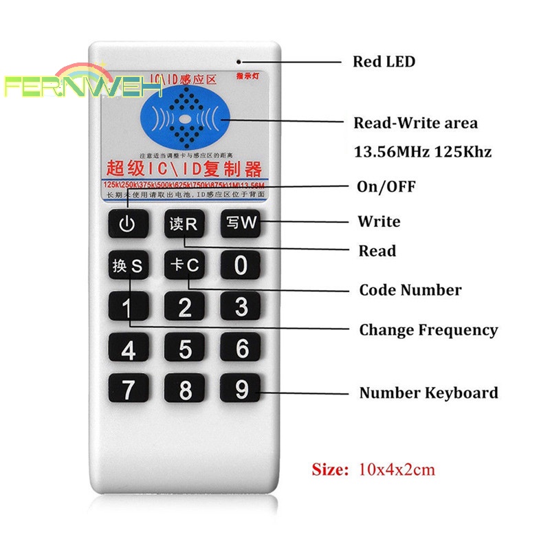 Bộ Đầu Đọc Thẻ id rfid ic nfc Kèm 6 Thẻ Truy Cập