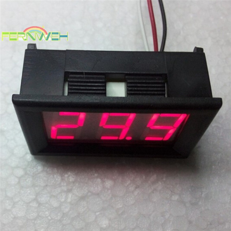 Vôn Kế Kỹ Thuật Số mini dc 0-30v Màu Đỏ Cho Xe Hơi
