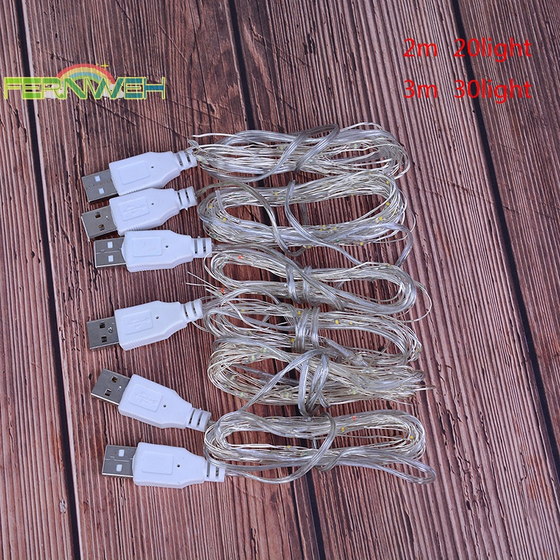 Dây Đèn led 2m 20led 3m 30led usb Trang Trí Đẹp Mắt