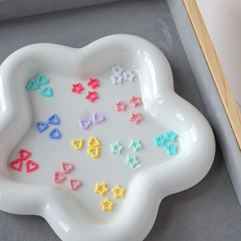 Set 100 Phụ Kiện Trang Trí Móng Tay 3d Hình Bánh macaron Dễ Thương