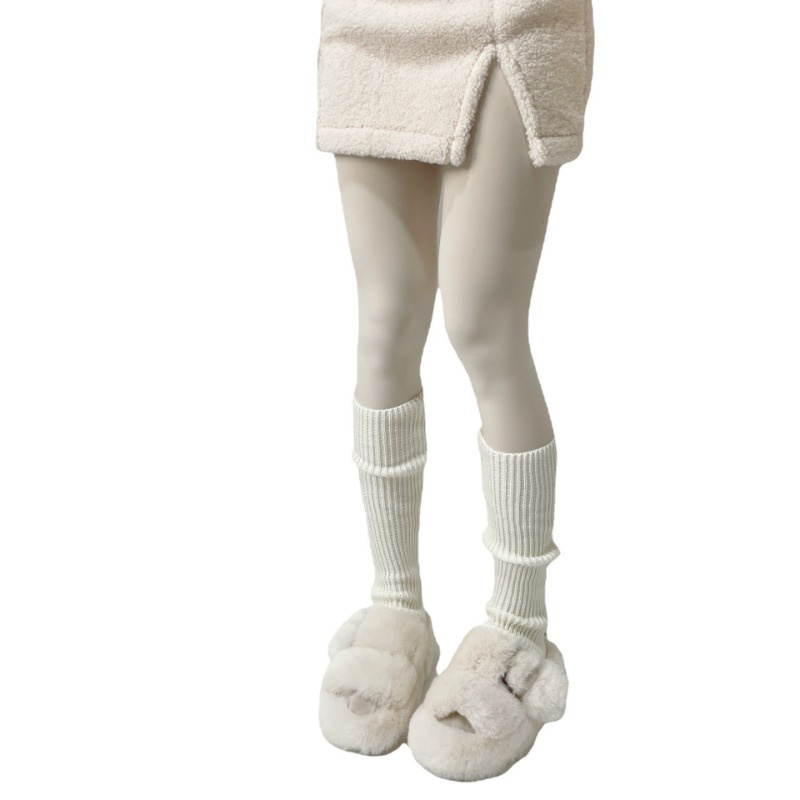 Y2K Step on Foot Socks for Girls' New Hollow Out Lolita Step on Foot Wool Pile Short Socks for Leg Protection Warm Socks for JK Girls' Leg Covers