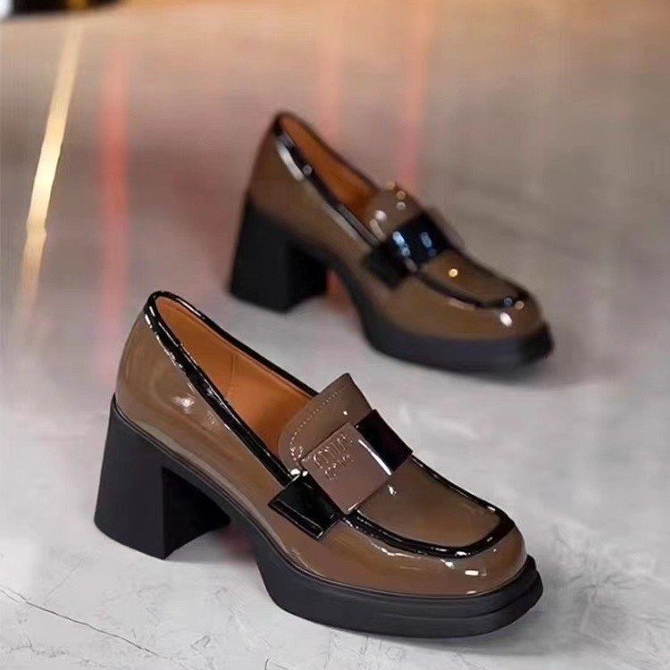 Giày Cao Gót Đế Dày Mũi Vuông Thời Trang Dành Cho Nữ / size 34-39