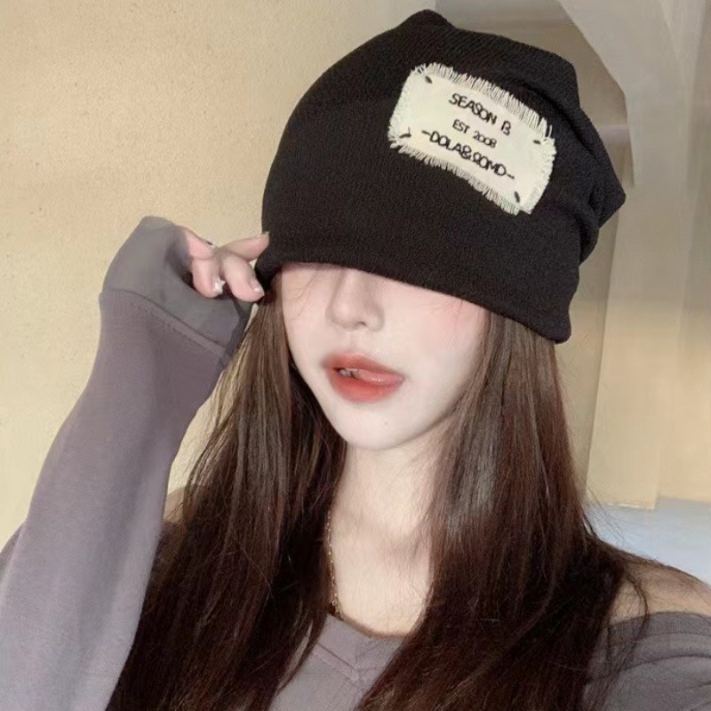 Thời Trang Mũ Len Trùm Tai Mềm Mại Màu Trơn Giữ Ấm Mùa Thu Đông Phong Cách hip hop