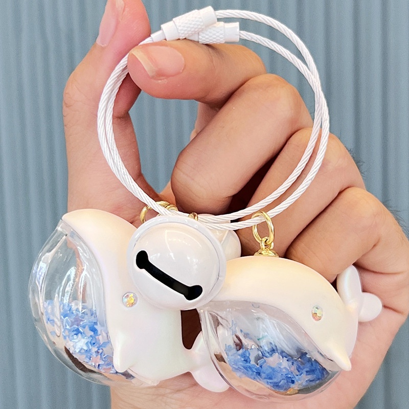 Móc Khóa Hình Cá Voi Nhỏ Màu Hồng Dễ Thương Dùng Trang Trí Ba Lô / Túi Xách / Điện Thoại