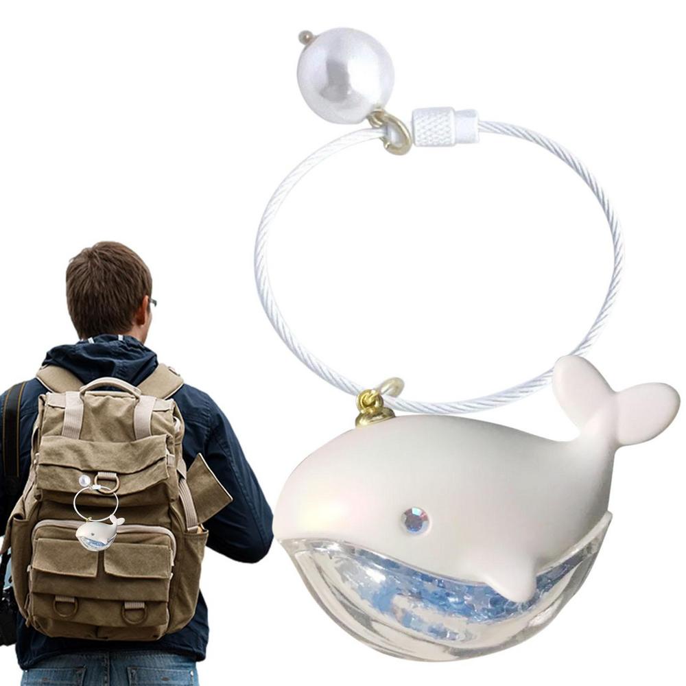 Móc Khóa Hình Cá Voi Nhỏ Màu Hồng Dễ Thương Dùng Trang Trí Ba Lô / Túi Xách / Điện Thoại