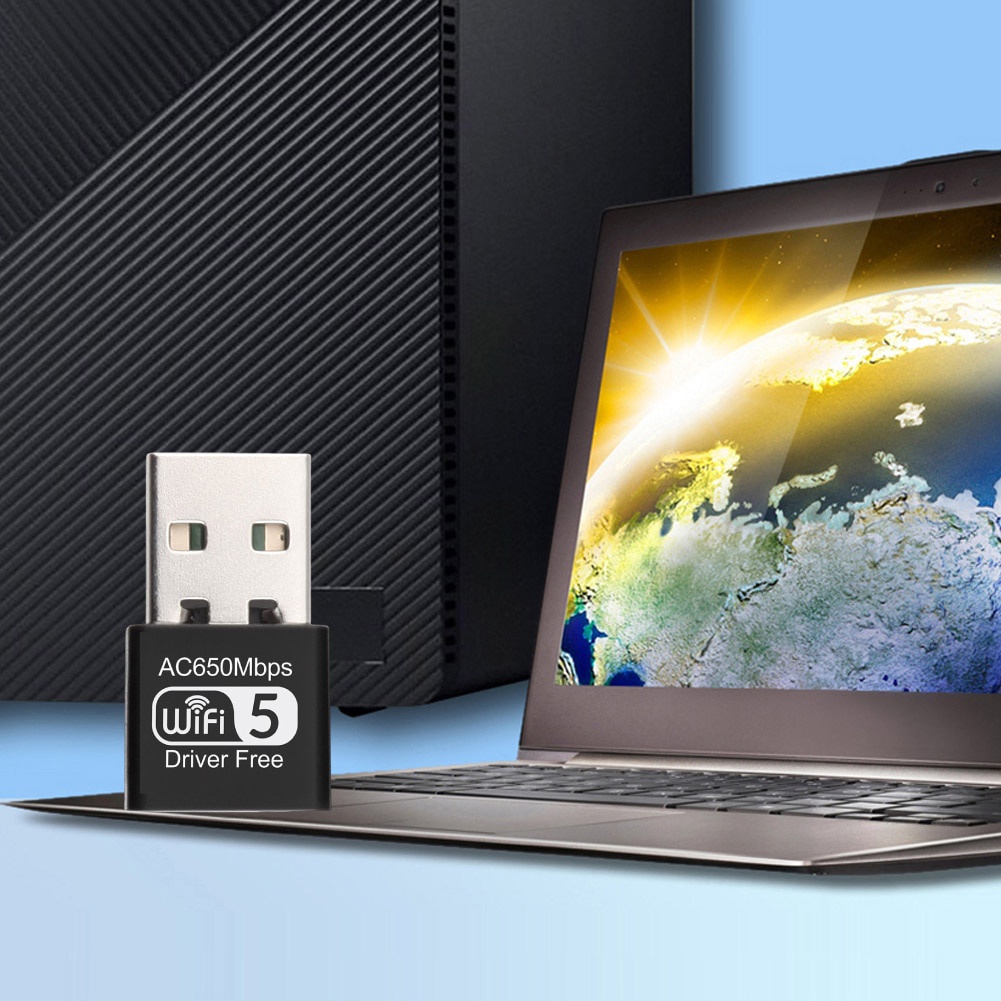 Usb Thu Tín Hiệu wifi 650mbps Băng Tần Kép 2.4g / 5.8ghz 300mbps lan Chuyên Dụng