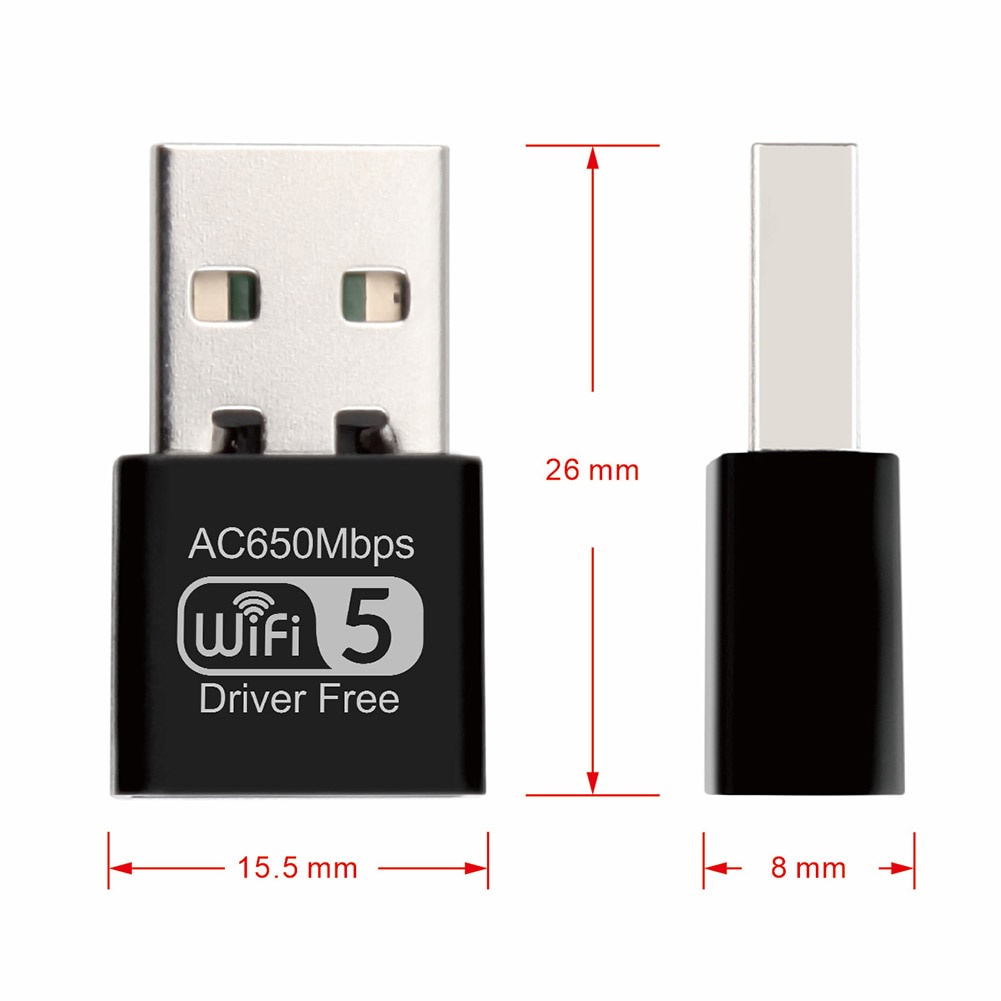 Usb Thu Tín Hiệu wifi 650mbps Băng Tần Kép 2.4g / 5.8ghz 300mbps lan Chuyên Dụng