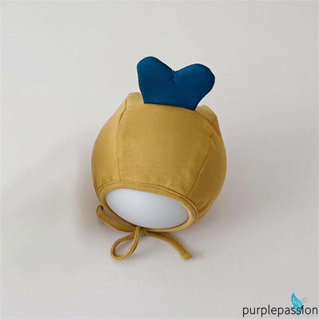 Purplepassion- Mũ bonnet Phối Ren Hình Động Vật Hoạt Hình Thu Đông Cho Bé Trai Bé Gái Mới Biết Đi