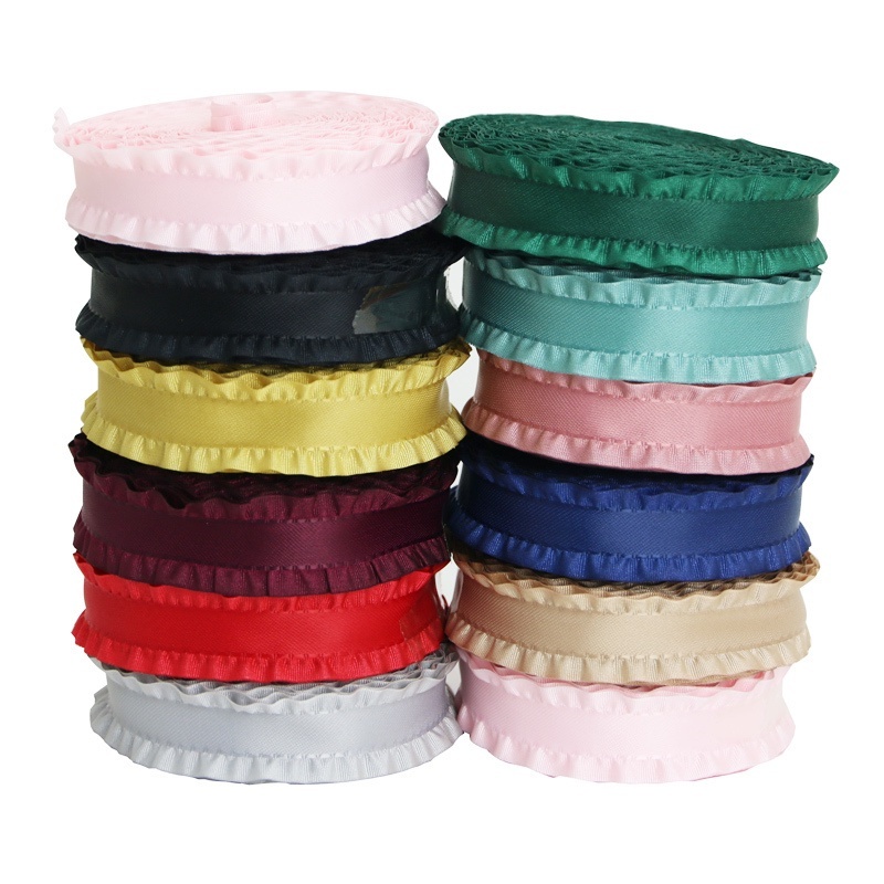 Cuộn Dây Ruy Băng Ren 22Mm Rộng 5 Yards Dùng Trang Trí Đầm