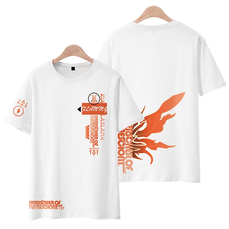 Áo Thun Ngắn Tay In Hình 3d honkai Impreza herrscher of Flameamescion kiana kaslana Thời Trang Unisex