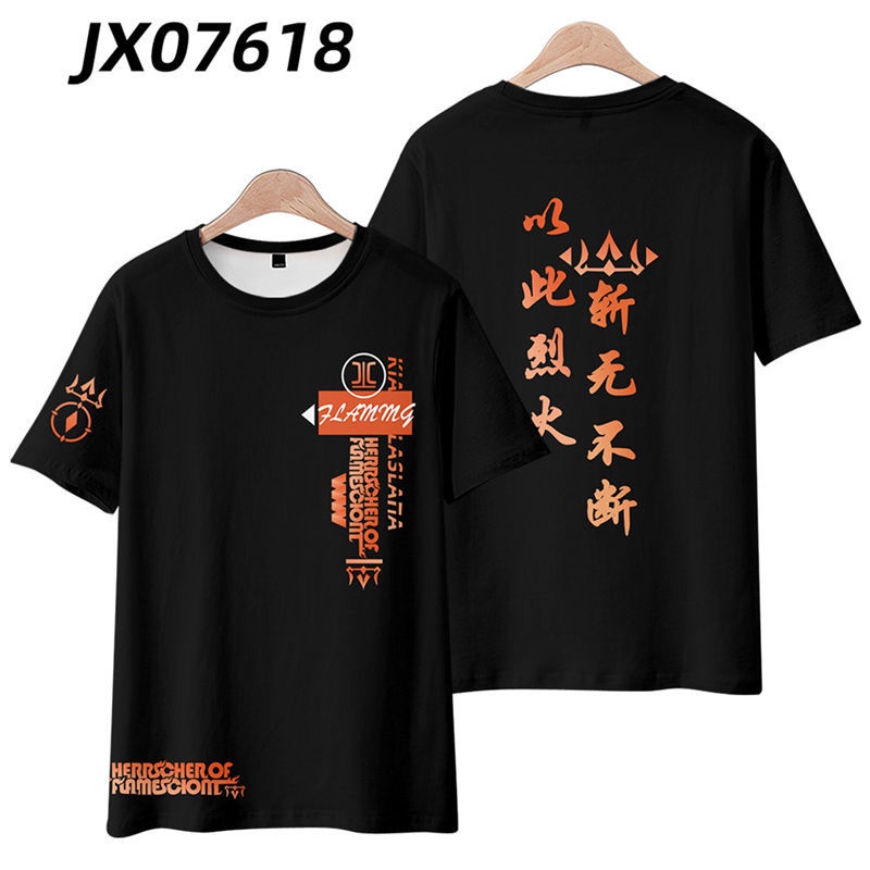 Áo Thun Ngắn Tay In Hình 3d honkai Impreza herrscher of Flameamescion kiana kaslana Thời Trang Unisex