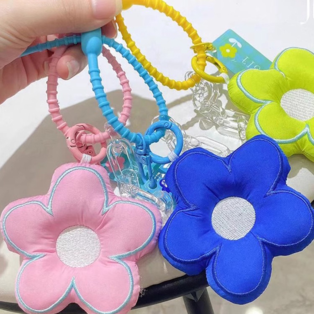 Móc Khóa Hình Bông Hoa Trang Trí Điện Thoại/Túi Xách Xinh Xắn Búp Bê Hoạt Hình Nhiều Màu Dễ Thương