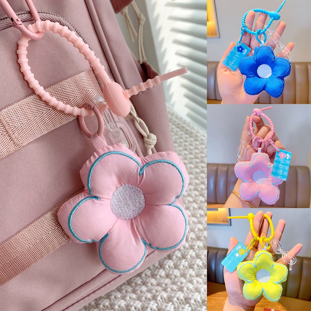 Móc Khóa Hình Bông Hoa Trang Trí Điện Thoại/Túi Xách Xinh Xắn Búp Bê Hoạt Hình Nhiều Màu Dễ Thương