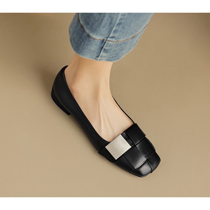 Thời Trang Giày Búp Bê Mũi Vuông Xinh Xắn Dành Cho Nữ / size 35-39