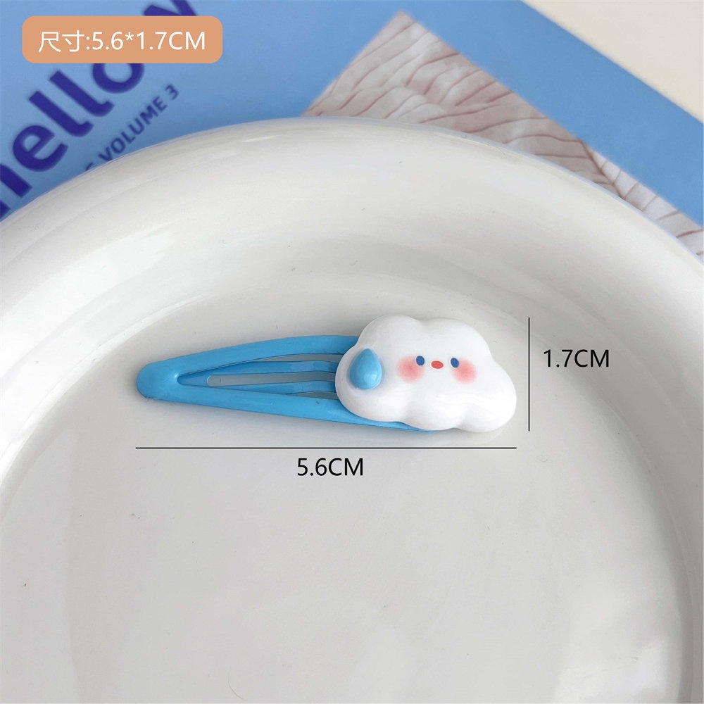 1 Kẹp Tóc Hình Đám Mây / Ngôi Sao / Đám Mây Dễ Thương Xinh Xắn Cho Bé Gái